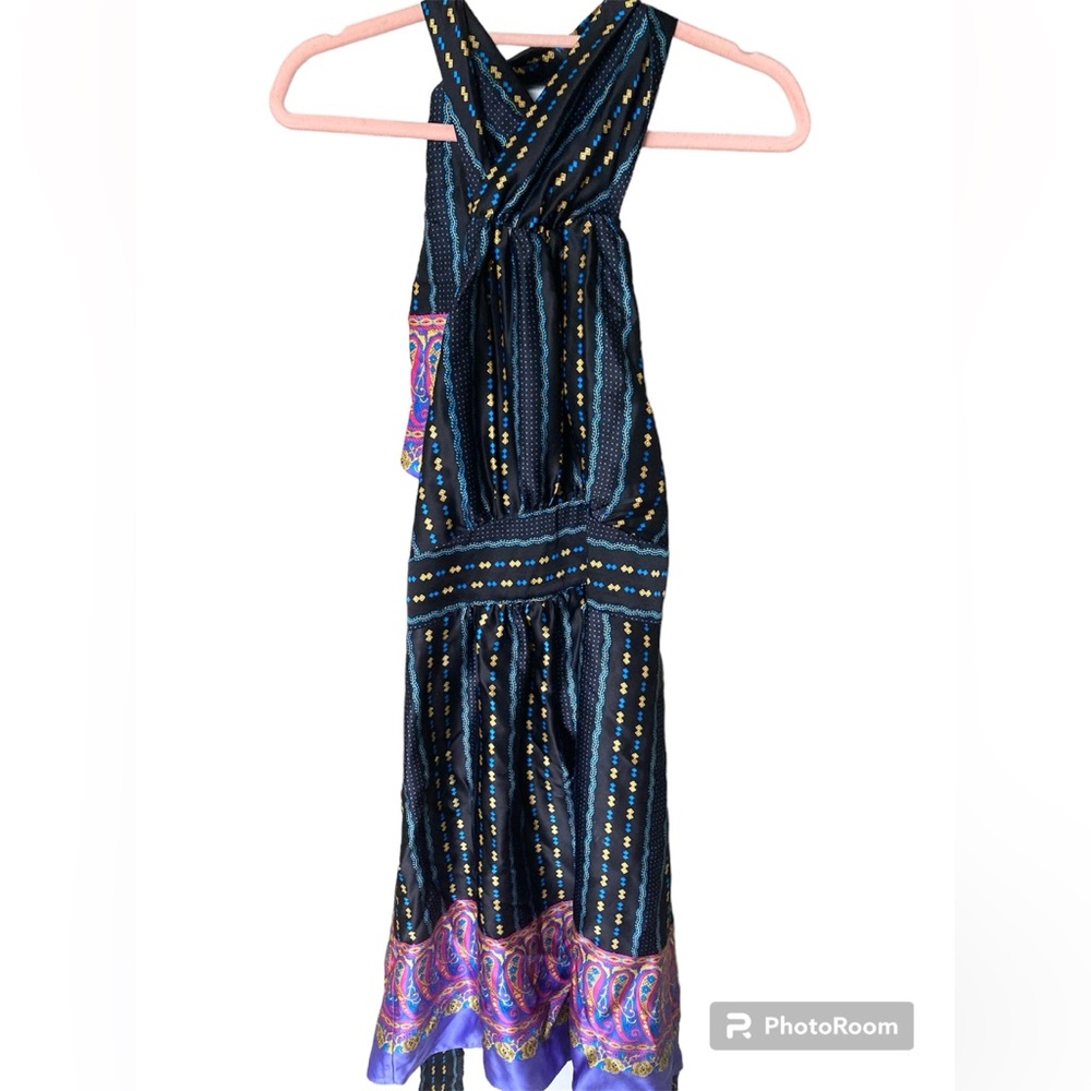 Vintage Silk Betsey Johnson Dress Rare Halter Size 8